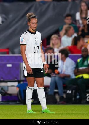 London, UK. 08th July, 2020. London, England, July 8th 2022: Felicitas Rauch (17 Germany) looks on during the UEFA Womens Euro 2022 football match between Germany and Denmark at Brentford Community Stadium in London, England. (Daniela Porcelli /SPP) Credit: SPP Sport Press Photo. /Alamy Live News Stock Photo