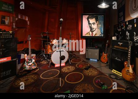 Pearl Jam rock memorabilia in Seattle, Washington. Stock Photo