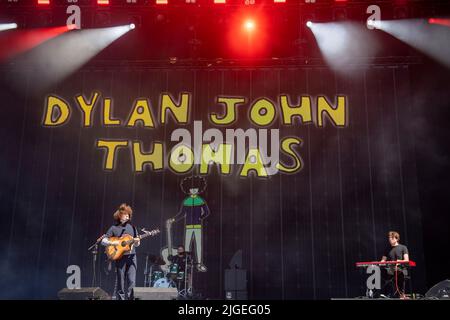 Dylan John Thomas performing on the main stage at the TRNSMT Festival at Glasgow Green in Glasgow. Picture date: Sunday July 10, 2022. Stock Photo