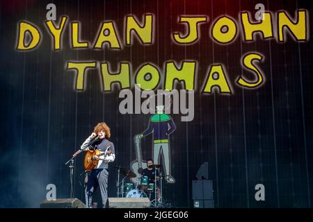 Dylan John Thomas performing on the main stage at the TRNSMT Festival at Glasgow Green in Glasgow. Picture date: Sunday July 10, 2022. Stock Photo