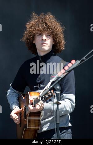 Dylan John Thomas performing on the main stage at the TRNSMT Festival at Glasgow Green in Glasgow. Picture date: Sunday July 10, 2022. Stock Photo