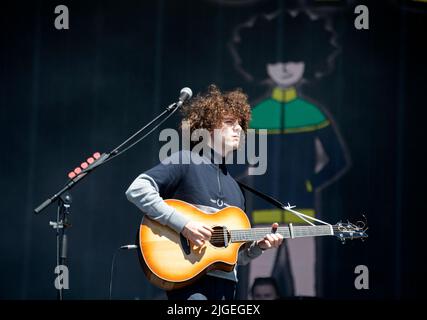 Dylan John Thomas performing on the main stage at the TRNSMT Festival at Glasgow Green in Glasgow. Picture date: Sunday July 10, 2022. Stock Photo