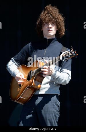 Dylan John Thomas performing on the main stage at the TRNSMT Festival at Glasgow Green in Glasgow. Picture date: Sunday July 10, 2022. Stock Photo