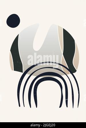 Gradient abstract textured illustration poster. Stock Vector