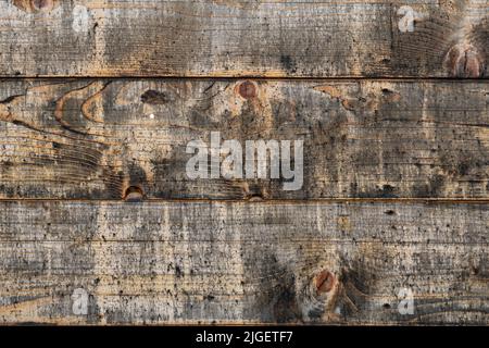 Old rustic wood texture. Old spruce fence background Stock Photo