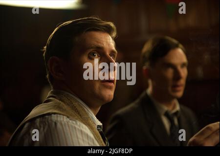 ALLEN LEECH, BENEDICT CUMBERBATCH, THE IMITATION GAME, 2014 Stock Photo