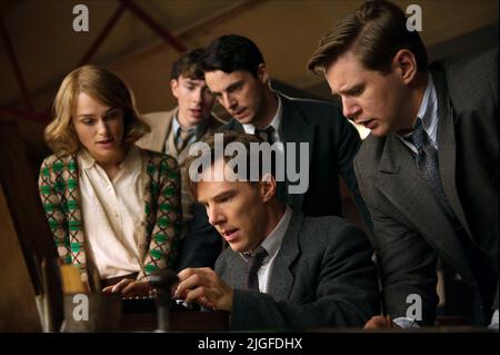 KNIGHTLEY,NORTHCOTE,GOODE,CUMBERBATCH,LEECH, THE IMITATION GAME, 2014 Stock Photo