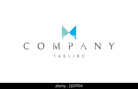 Vector logo on which an abstract image of two triangles representing balance. Stock Vector