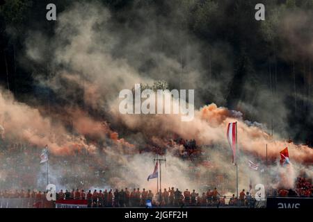 Spielberg, Austria. 10th July, 2022. Circuit atmosphere - fans. Austrian Grand Prix, Sunday 10th July 2022. Spielberg, Austria. Credit: James Moy/Alamy Live News Stock Photo