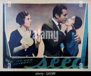 GENEVIEVE TOBIN JOHN BOLES and LOIS WILSON in SEED 1931 director / producer JOHN M. STAHL story Charles G. Norris Universal Pictures Stock Photo