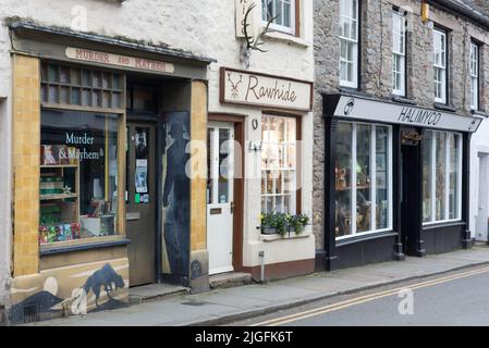 Murder and Mayhem Bookshop in Hay-on-Wye, World’s First Book Town Stock Photo