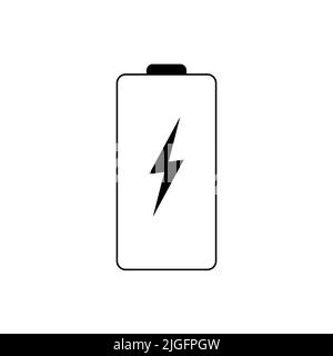 Battery vector icon isolated on white background Stock Vector