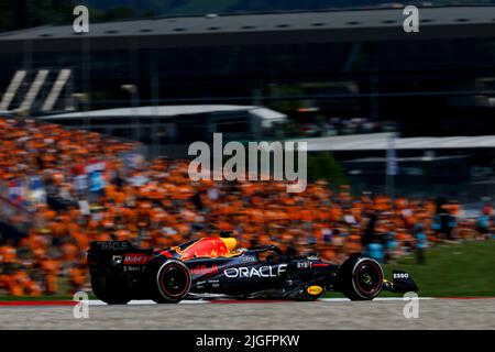 Red Bull Racing Ring Max Verstappen (NLD) (Oracle Red Bull Racing) in the paddock of the ...