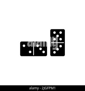 Domino vector icon isolated on white background Stock Vector