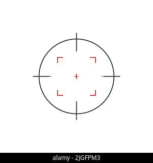 Target icon vector isolated on white background Stock Vector