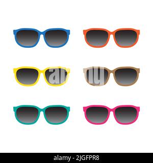 Sunglasses vector icon isolated on white background Stock Vector