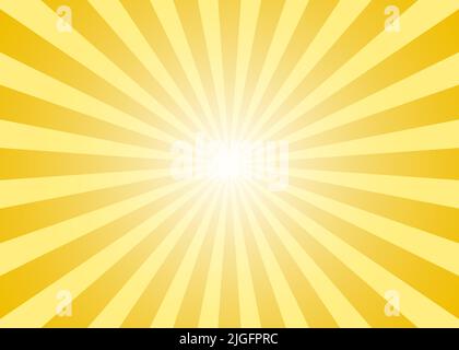Abstract yellow sun rays background. Vector illustration Stock Vector