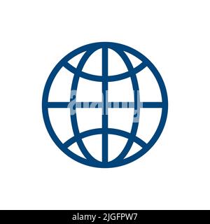 Web icon vector isolated on white background. Globe icon vector Stock Vector