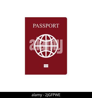 Passport isolated on white background. Vector illustration Stock Vector