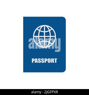 Passport vector icon isolated on white background Stock Vector