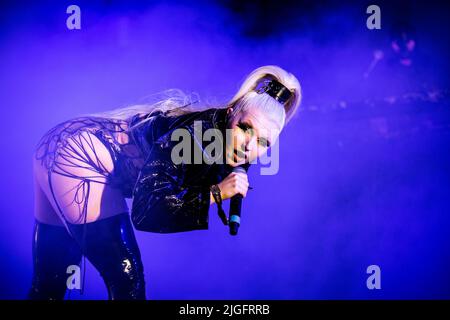 Roskilde, Denmark. 28th, June 2022. The Swedish singer COBRAH performs a live concert during the Danish music festival Roskilde Festival 2022 in Roskilde. (Photo credit: Gonzales Photo - Christian Hjorth). Stock Photo