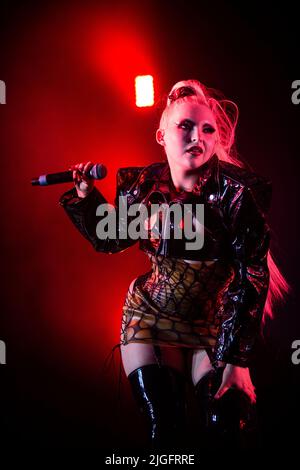 Roskilde, Denmark. 28th, June 2022. The Swedish singer COBRAH performs a live concert during the Danish music festival Roskilde Festival 2022 in Roskilde. (Photo credit: Gonzales Photo - Christian Hjorth). Stock Photo