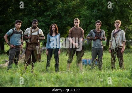 Dylan O'Brien, Kaya Scodelario, Dexter Darden, and Thomas Brodie