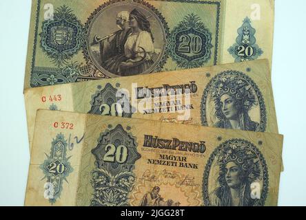 twenty Hungarian pengő (pengo or pengoe), Hungary, Magyarország, Europe ...