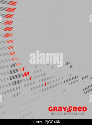 Abstract grey and red background. Simple vertical vector graphic patern Stock Vector