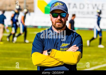 Stuttgart, Germany. 10th July, 2022. Andy Meyer/Coach Stuttgart Surge Credit: Frank Baumert/Alamy Live News Stock Photo