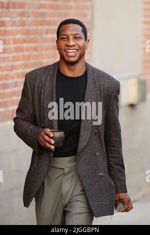 Celebrities including Martin Short and Jonathan Majors at Jimmy Kimmel Live! studios in Los Angeles, California Featuring: Jonathan Majors Where: Los Angeles, California, United States When: 11 Oct 2021 Credit: Guillermo Proano/WENN Stock Photo