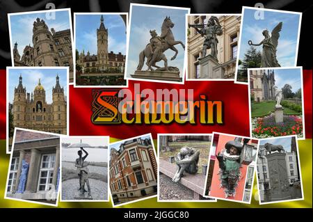 Schwerin is a welcoming city in the former East Germany and the current capital of the Land of Mecklenburg-Vorpommern. Stock Photo