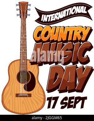 International Country Music Poster Design illustration Stock Vector