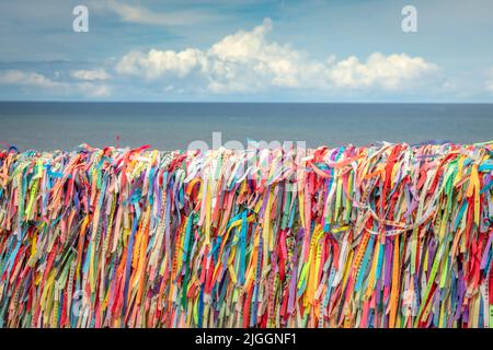 Lord of Bonfim ribbon tapes symbol of faith and good luck in Trancoso ...
