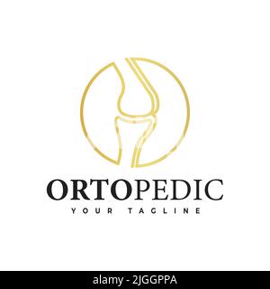 Orthopedic design logo, Health Bone Care Template, simple symbol. Stock Vector