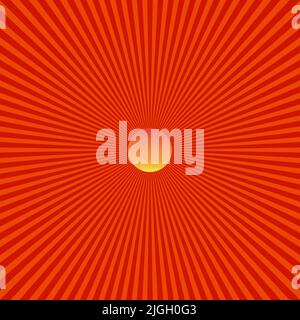 Abstract sun rays background. Sunset vector illustration Stock Vector