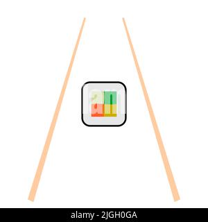 Sushi icon vector isolated on white background Stock Vector