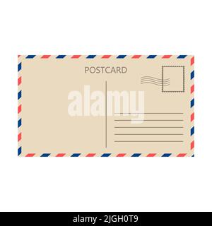 Postal card vector isolated on white background Stock Vector