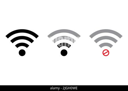 WiFi icon vector isolated on white background Stock Vector