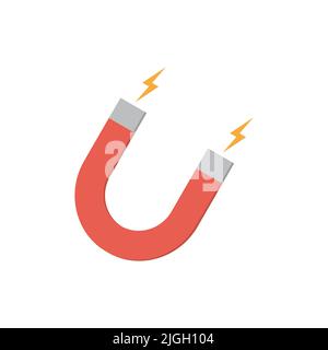 Magnet vector icon isolated on white background Stock Vector