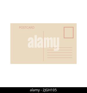 Vintage travel card design. Blank postcard template Stock Vector Image &  Art - Alamy
