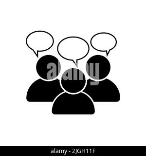 People talking vector icon isolated on white background Stock Vector