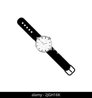 Wrist watch vector icon isolated on white background Stock Vector