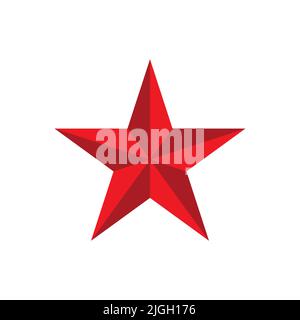 Red star logo vector isolated on white background Stock Vector