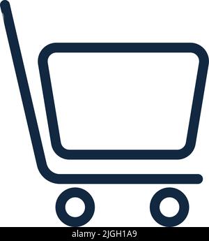 Shopping cart symbol. NetShopping. Editable vector. Stock Vector
