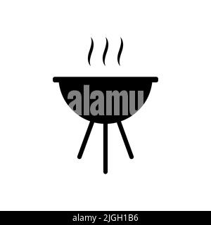 Barbecue icon, bbq vector illustration isolated on white background Stock Vector