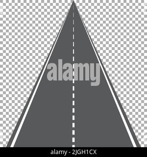 Straight road isolated, highway vector illustration Stock Vector