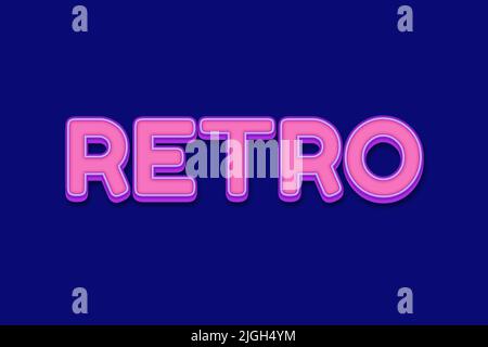 Editable text effects Retro , words and font can be changed Stock Vector