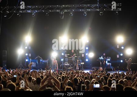 London, UK. Sunday, 10 July, 2022. Peter Hook and The Light performing Original "Joy Division : A Celebration" at the Brixton Academy in London. Photo: Richard Gray/Alamy Live News Stock Photo