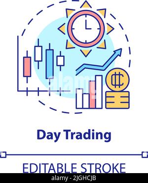 Day trading concept icon Stock Vector Image & Art - Alamy